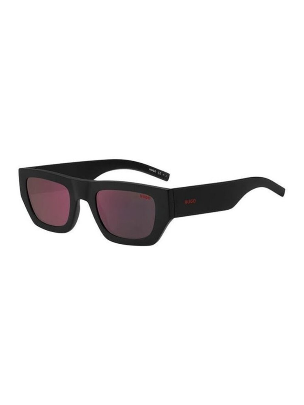 New Authentic Hugo Boss Men's Black Rectangle Acetate Sunglasses